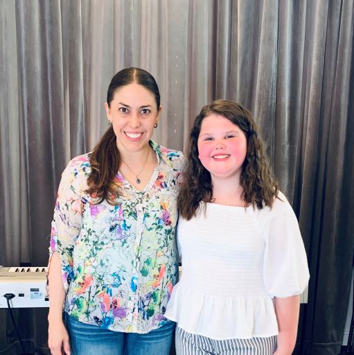 Vocal Coach Christina with Student Payton