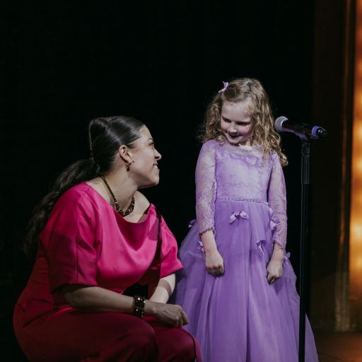 Vocal Coach Christina with student Norah after Norah's recital.